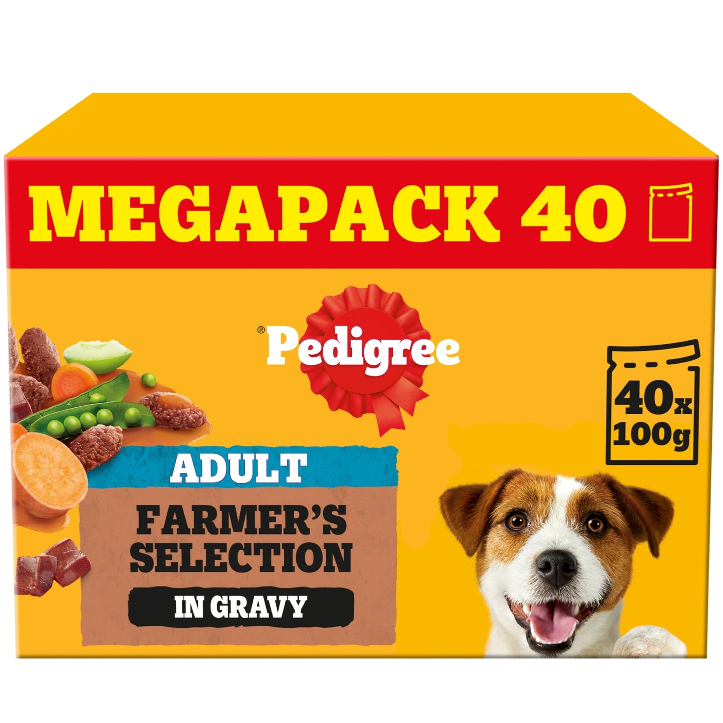 PEDIGREE® Adult Wet Dog Food Farmers Selection In Gravy 40 x 100g Pouch