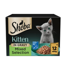 Sheba ® Mixed Selection Kitten Wet Cat Food in Gravy 12 x 85g Pouch