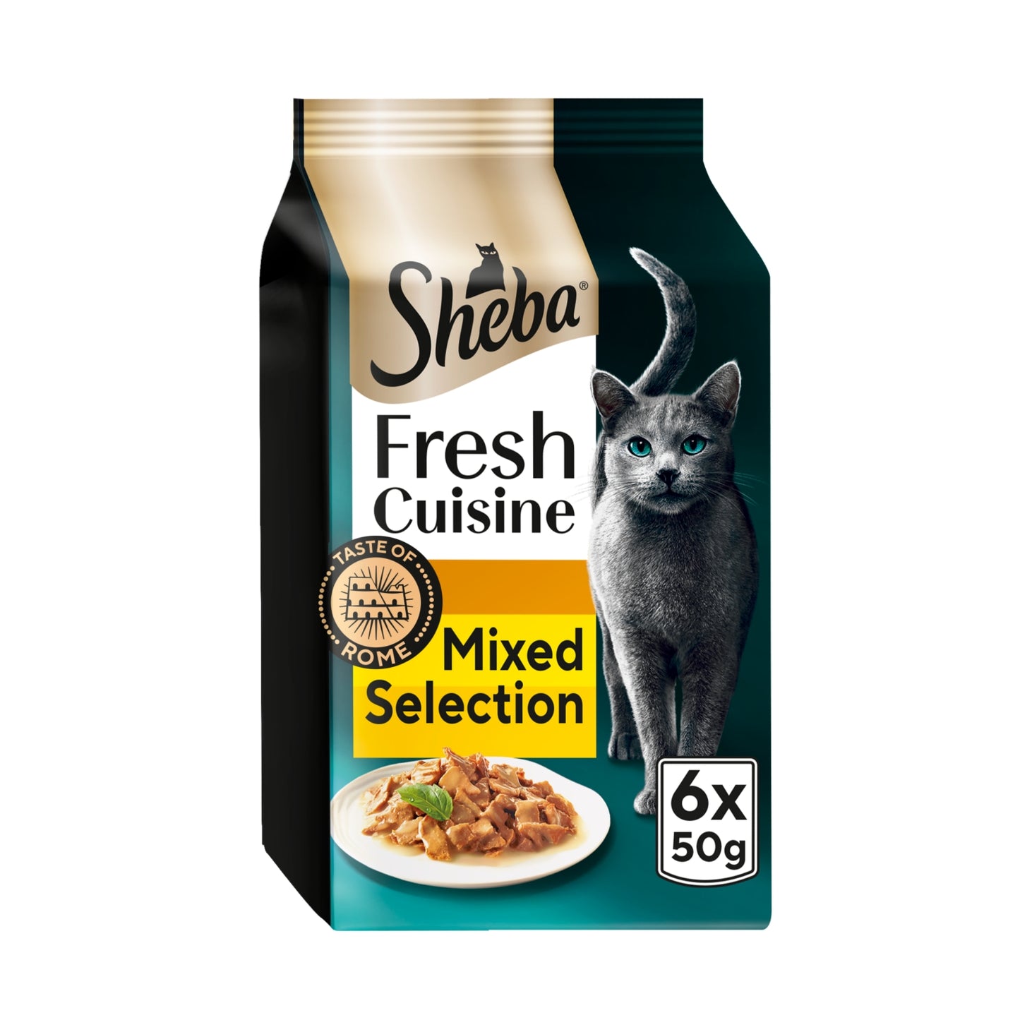 Sheba ® Fresh Cusine Taste of Rome Wet Cat Food Poultry in Gravy 6x50g Pouch