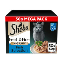 SHEBA ® Fresh & Fine Adult Wet Cat Food Fish Collection Gravy 50x50g Pouches