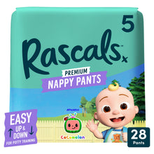 RASCALS CoComelon Nappy Pants, Size 5, 28 Count