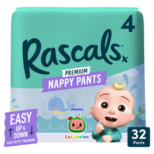 RASCALS CoComelon Nappy Pants, Size 4, 32 Count