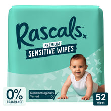 Rascals Premium Sensitive Wipes, 52 Count