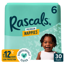 RASCALS Premium Nappies, Size 6, 30 Count