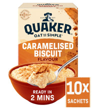 Quaker Oat So Simple Caramelised Biscuit Porridge Sachets 10 x 33.4g