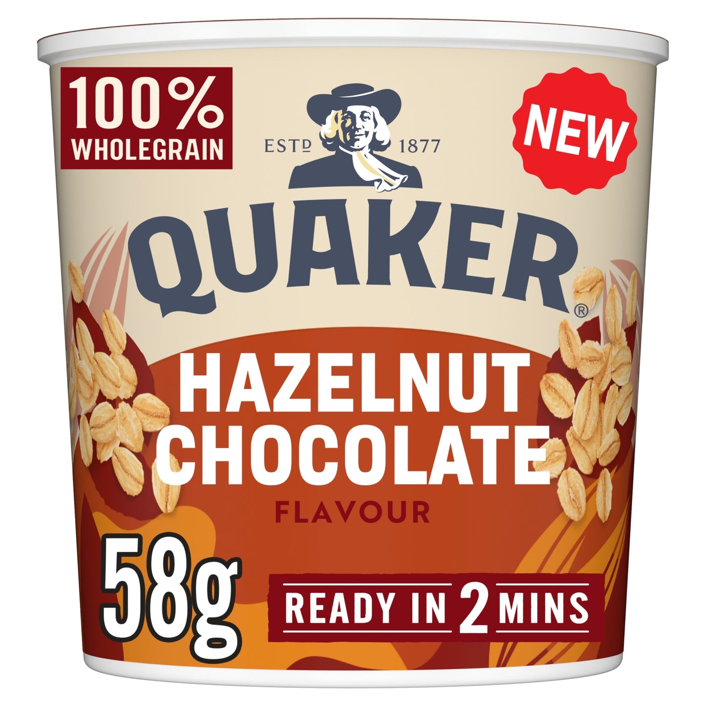 Quaker Oats Hazelnut Chocolate Porridge Pot 58g