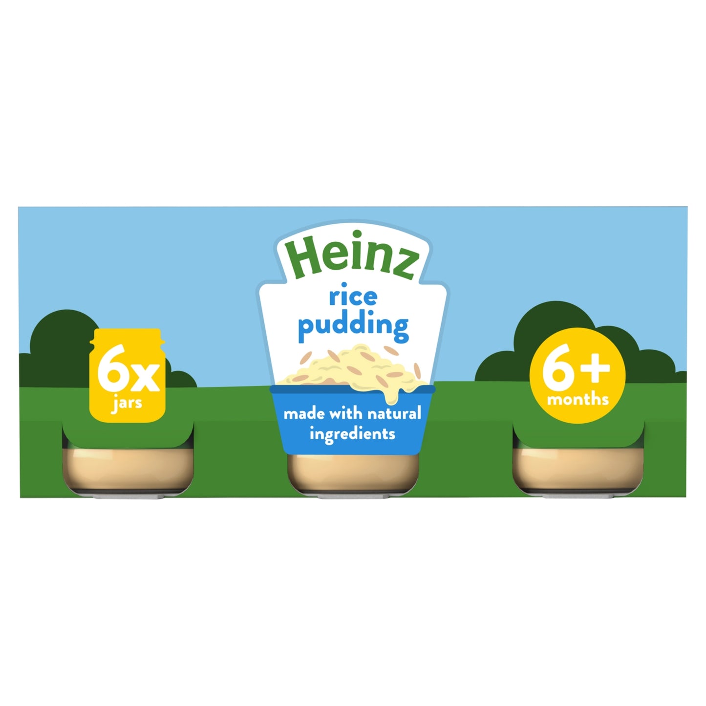 Heinz By Nature Rice Pudding Baby Food Jar Multipack 6+ Months 6 x 120g