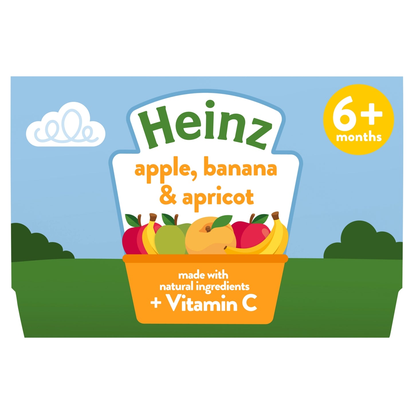Heinz Apple, Banana & Apricot Pots 6+ Months 4 x 100g Baby Food