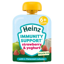 Heinz Baby Food Strawberry & Yoghurt Immunity Support Fruit Pouch 6+ Months 85g