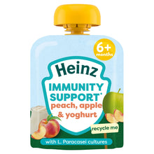 Heinz Baby Food Peach, Apple & Yoghurt Immunity Support Pouch 6+ Months 85g
