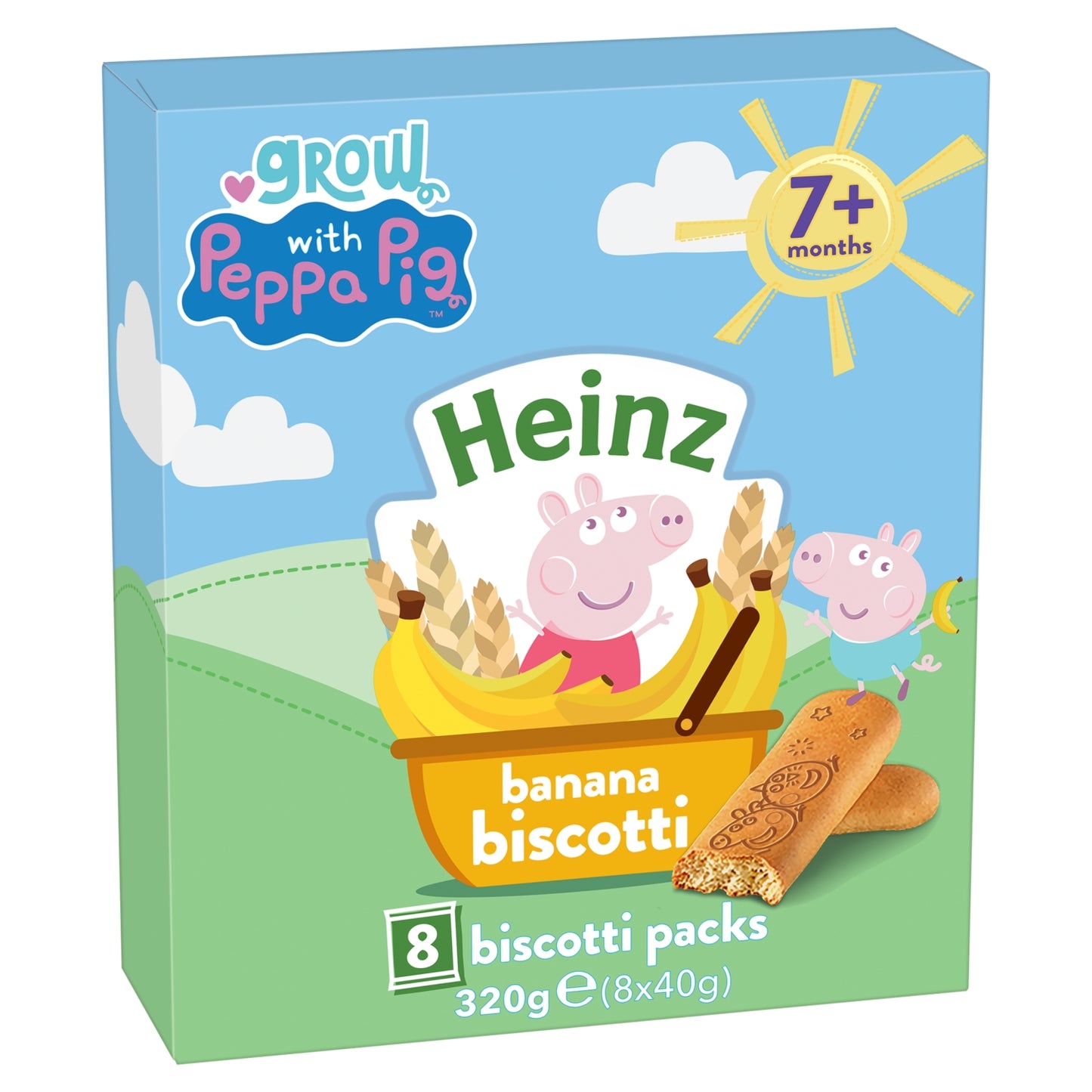 Heinz x Peppa Pig Banana Biscotti Baby Food Snacks 7+ Months 320g