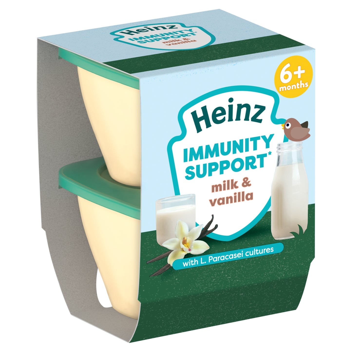 Heinz Immunity Support Milk and Vanilla Pot 6+ Months 2x100g Baby Food