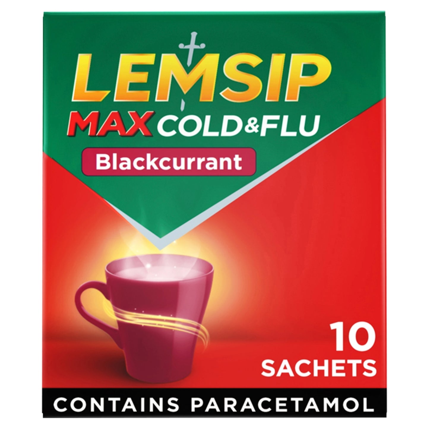 Lemsip Max Cold & Flu Blackcurrant 10 Sachets