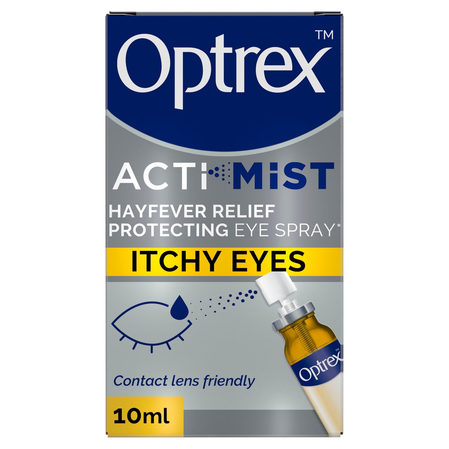 Optrex Actimist Itchy Eyes Hayfever Relief Protecting Eye Spray 10ml