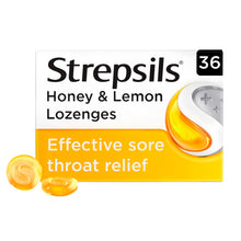 Strepsils Honey & Lemon Lozenges x36 for Sore Throat