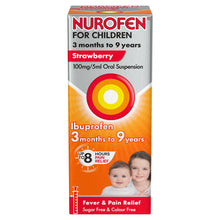 Nurofen for Children Strawberry Oral Suspension 3mths to 9yrs Ibuprofen 100ml