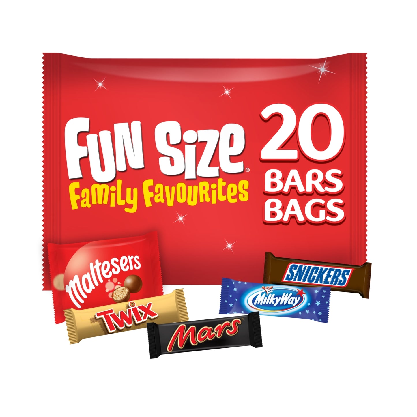 Mars Mars, Snickers, Twix, Maltesers & Milky Way Funsize Milk Chocolate Bars 20 packs