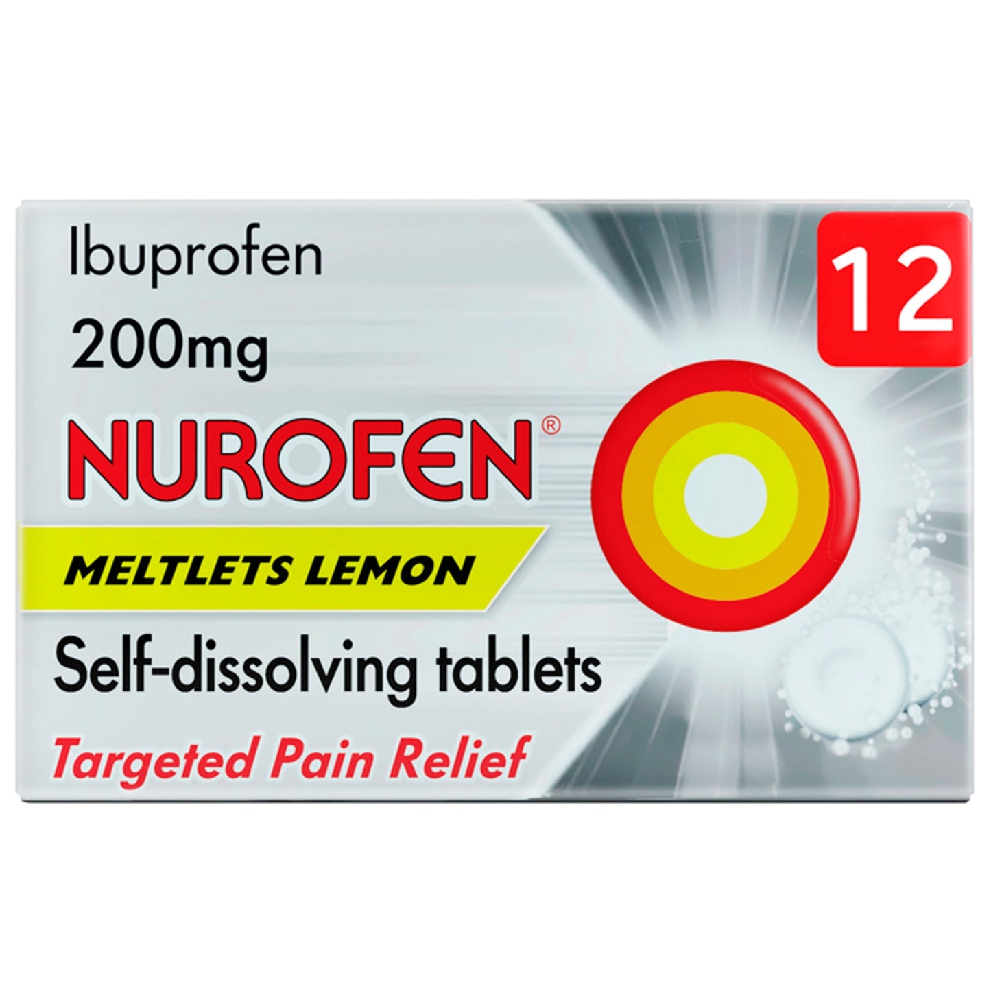 Nurofen Meltlets Lemon 200mg 12 Self-Dissolving Tablets