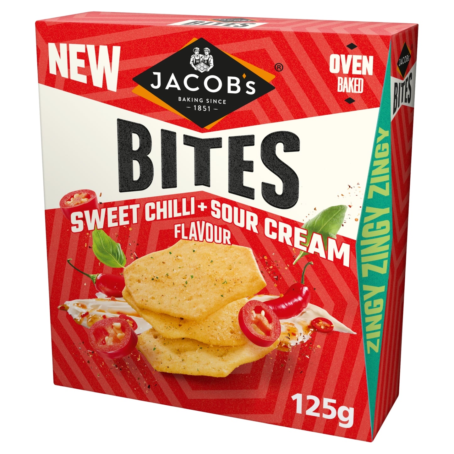 Jacob's Bites Sweet Chilli & Sour Cream Crackers 125g