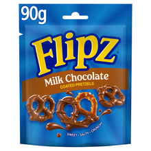 Flipz Milk Chocolate Coated Pretzel Snacks 90g