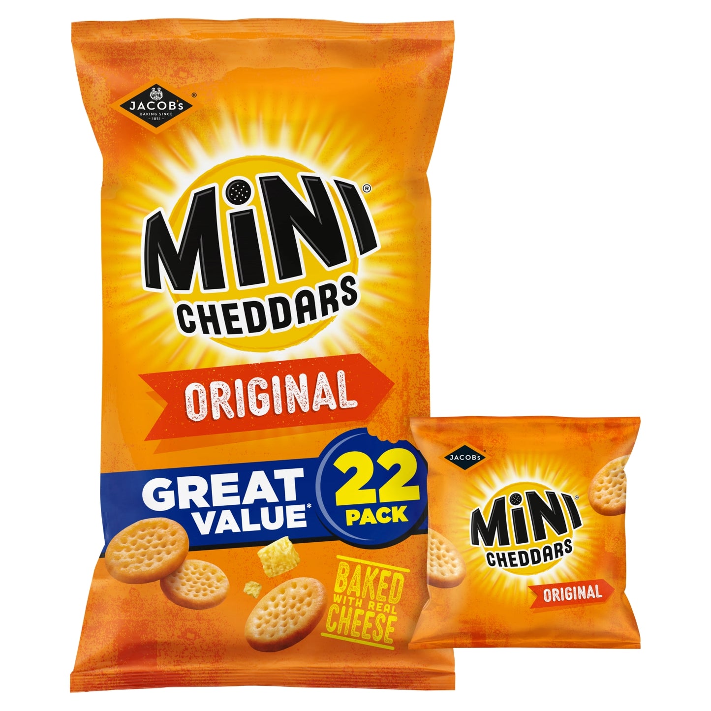 Jacob's Mini Cheddars Original Multipacks 22x23g