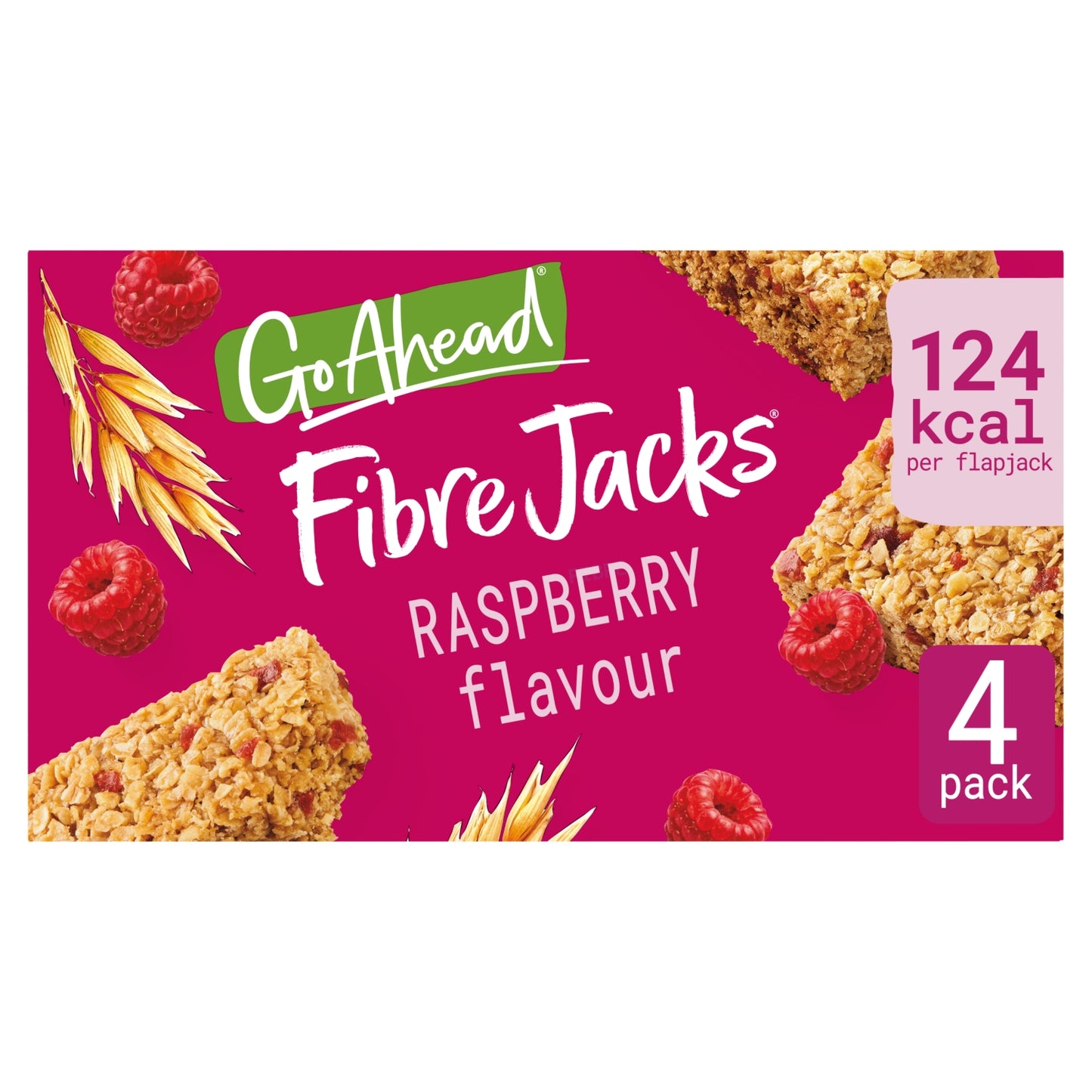 Go Ahead Fibre Jacks Raspberry Snack Bars Multipack 4 x 29.7g, 118.9g