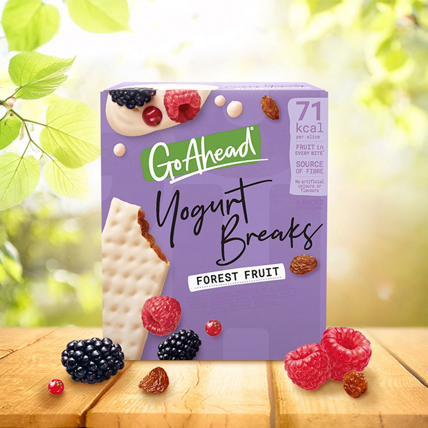 Go Ahead Forest Fruit Yogurt Breaks Snack Bars Multipack 4 x 35.5g, 142g