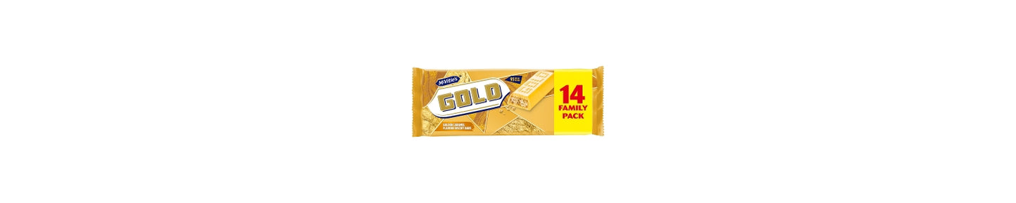 McVitie's Gold Caramel Biscuit Bars Multipack 14 Pack, 2x124g