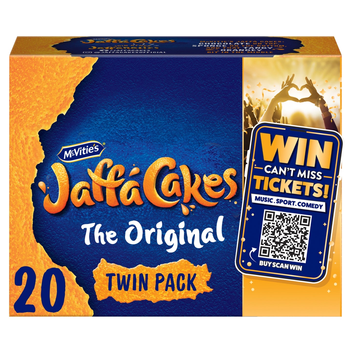 McVitie's Jaffa Cakes Original Chocolate Biscuits Twin Pack 2 x 10 Cakes, 220g