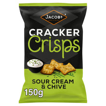 Jacob's Cracker Crisps Sour Cream & Chive Flavour Sharing Bag Crisps 150g