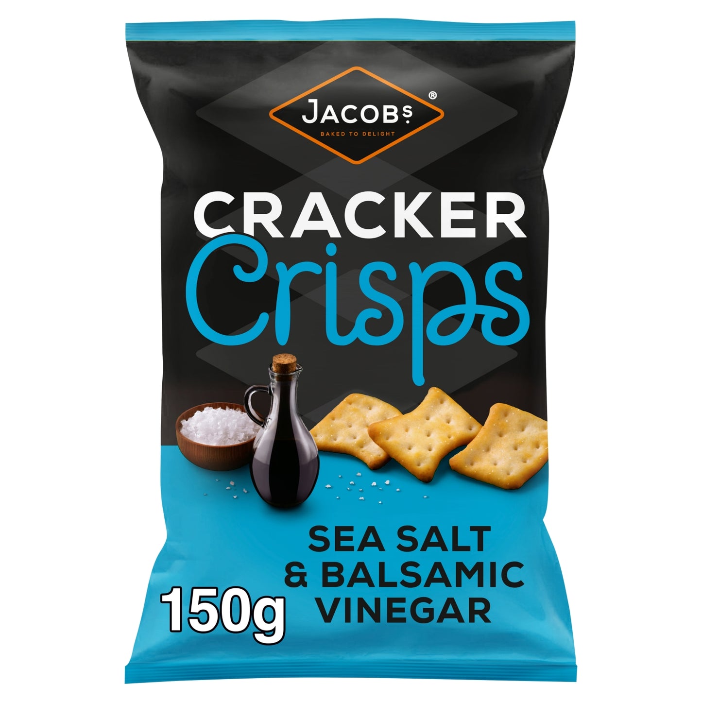 Jacob's Cracker Crisps Salt & Balsamic Flavour Sharing Bag Crisps150g