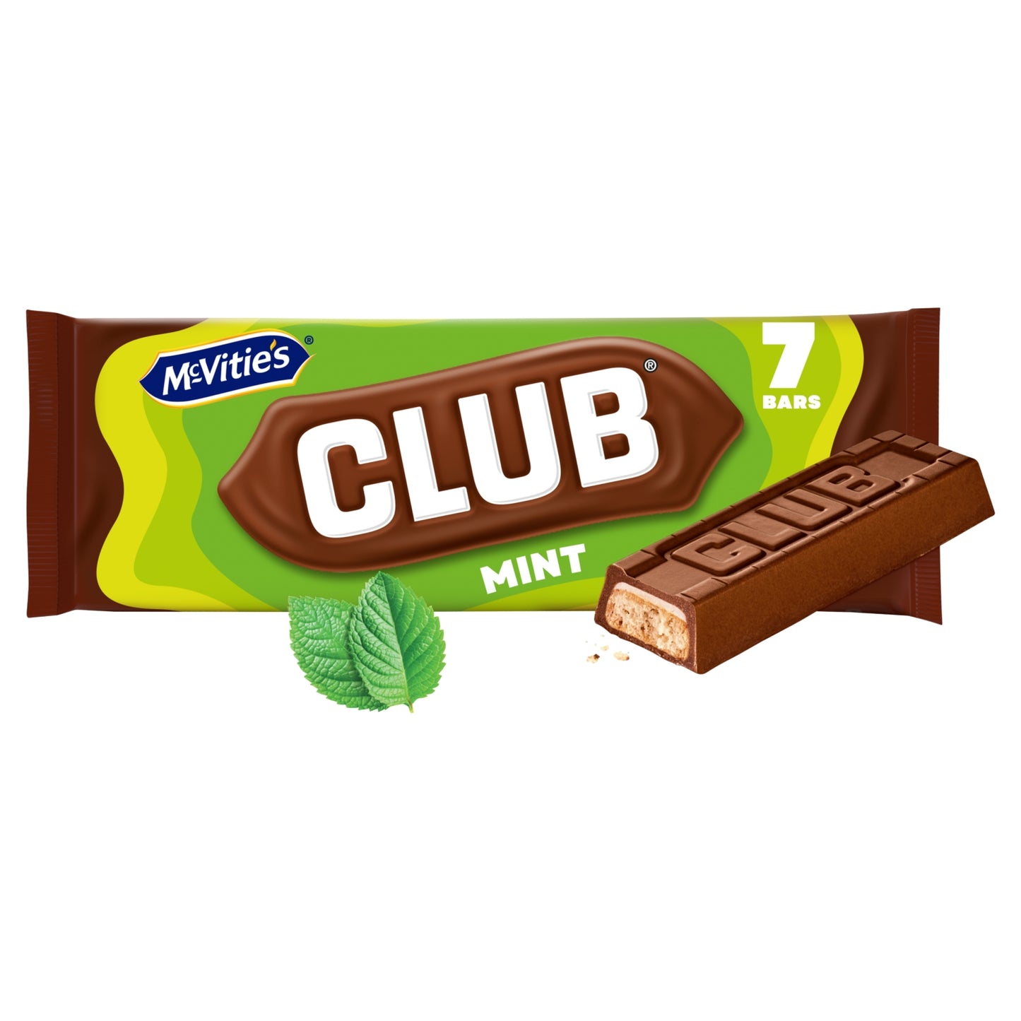 McVitie's Club Mint Biscuit Bar Multipack 7 x 22g, 154g
