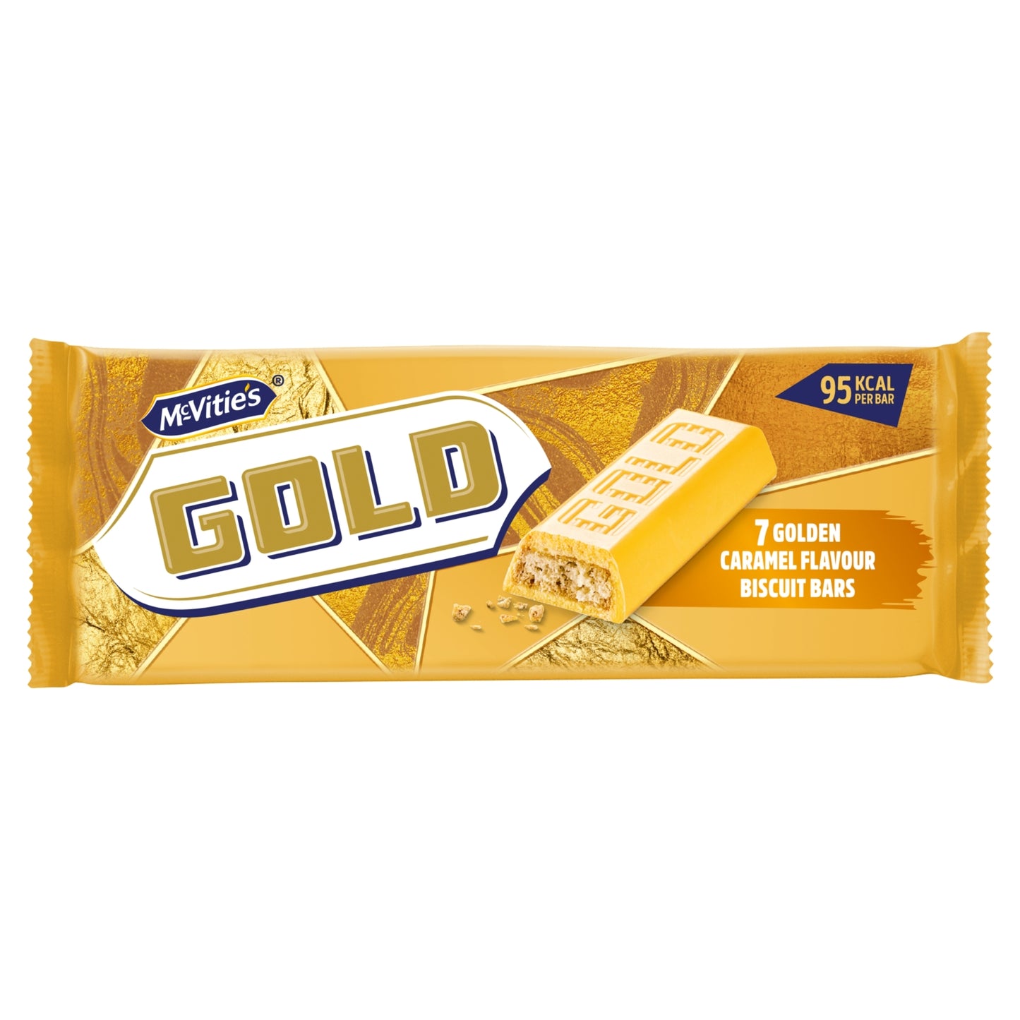 McVitie's Gold Caramel Flavour Biscuit Bars Multipack 7 Pack, 124g