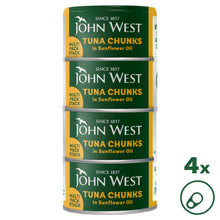 John West Tuna Chunks in Sunflower Oil 4x125g (95g drained)