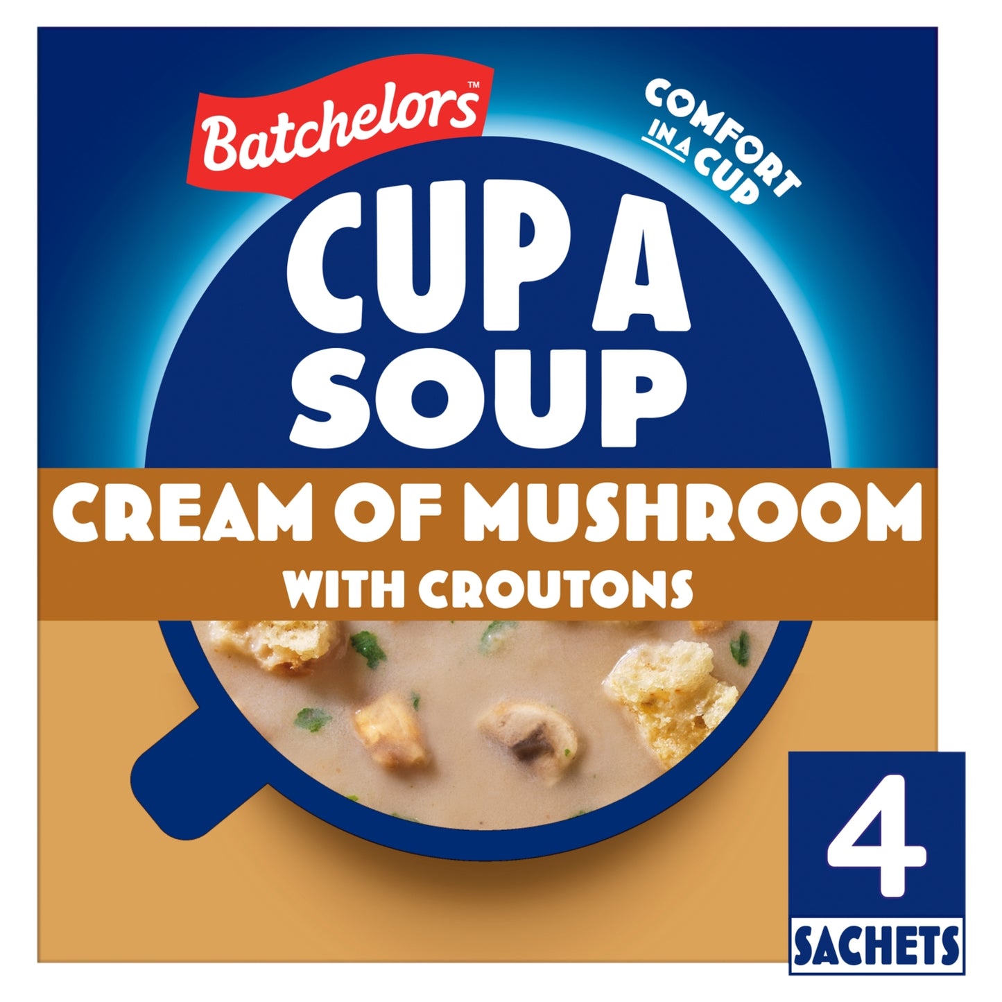 Batchelors Cup a Soup Cream of Mushroom 4 Instant Soup Sachets 99g