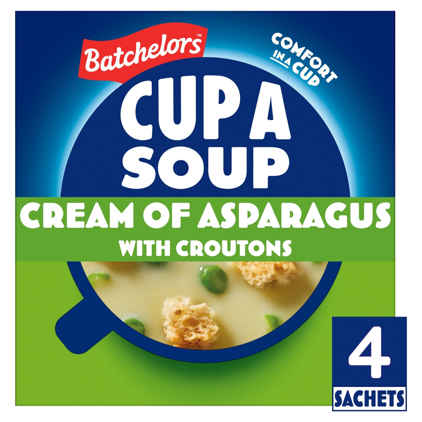 Batchelors Cup A Soup Cream of Asparagus 4 Instant Soup Sachets 117g