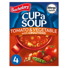 Batchelors Cup a Soup Tomato & Vegetable with Croutons 4 Instant Soup Sachets 104g