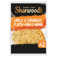 Sharwood's 2x Garlic & Coriander Flame-Baked Naan bread