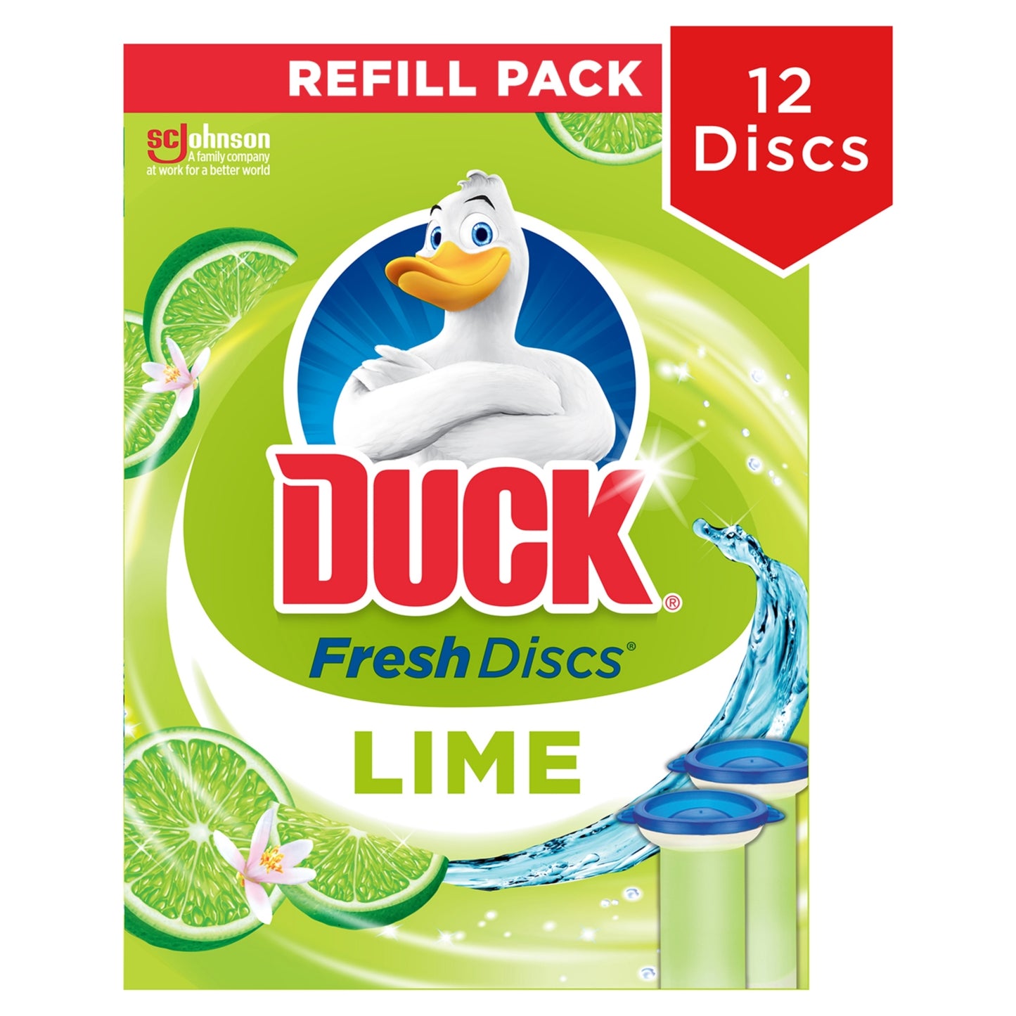 Duck Toilet Cleaner Fresh Discs Duo Refills Lime 72ml