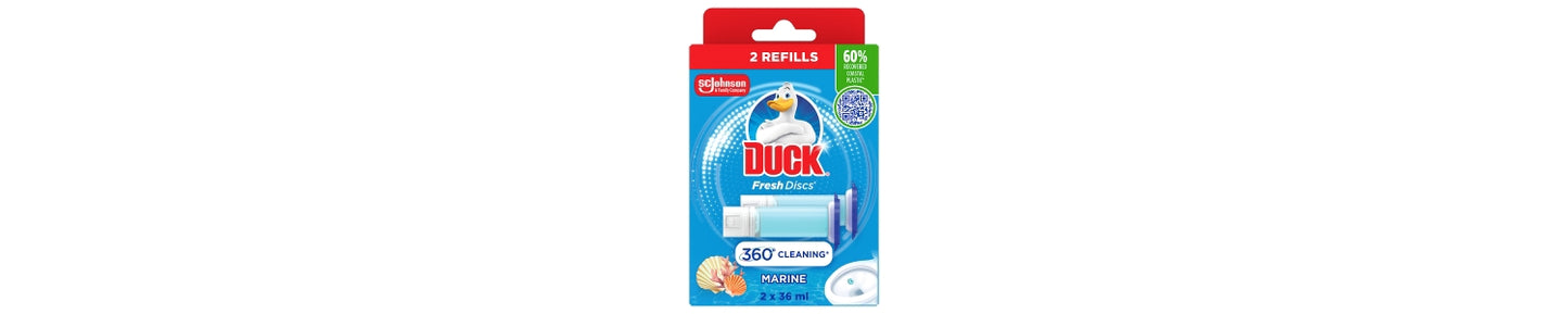 Duck Toilet Fresh Disc Refills Marine Duo 2x36ml