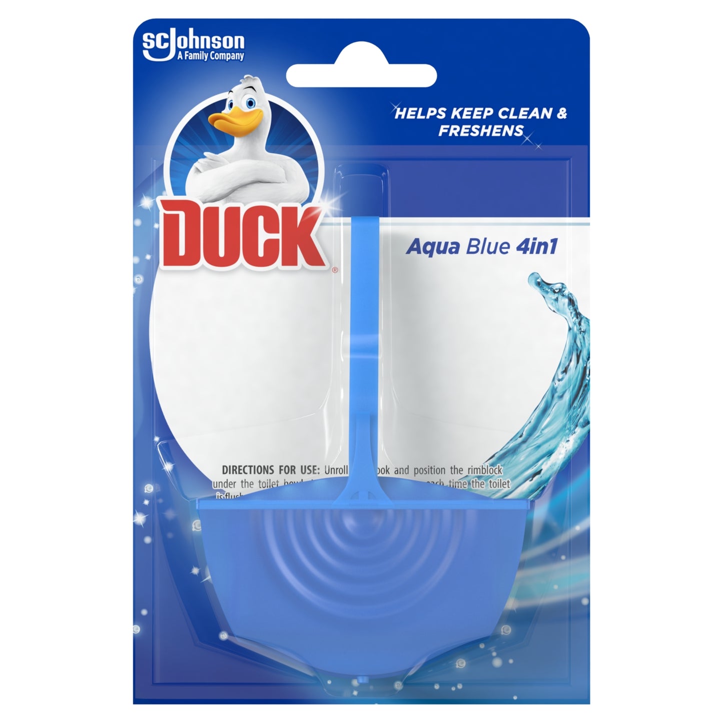 Duck Aqua Blue Rim Block Toilet Cleaner 36g