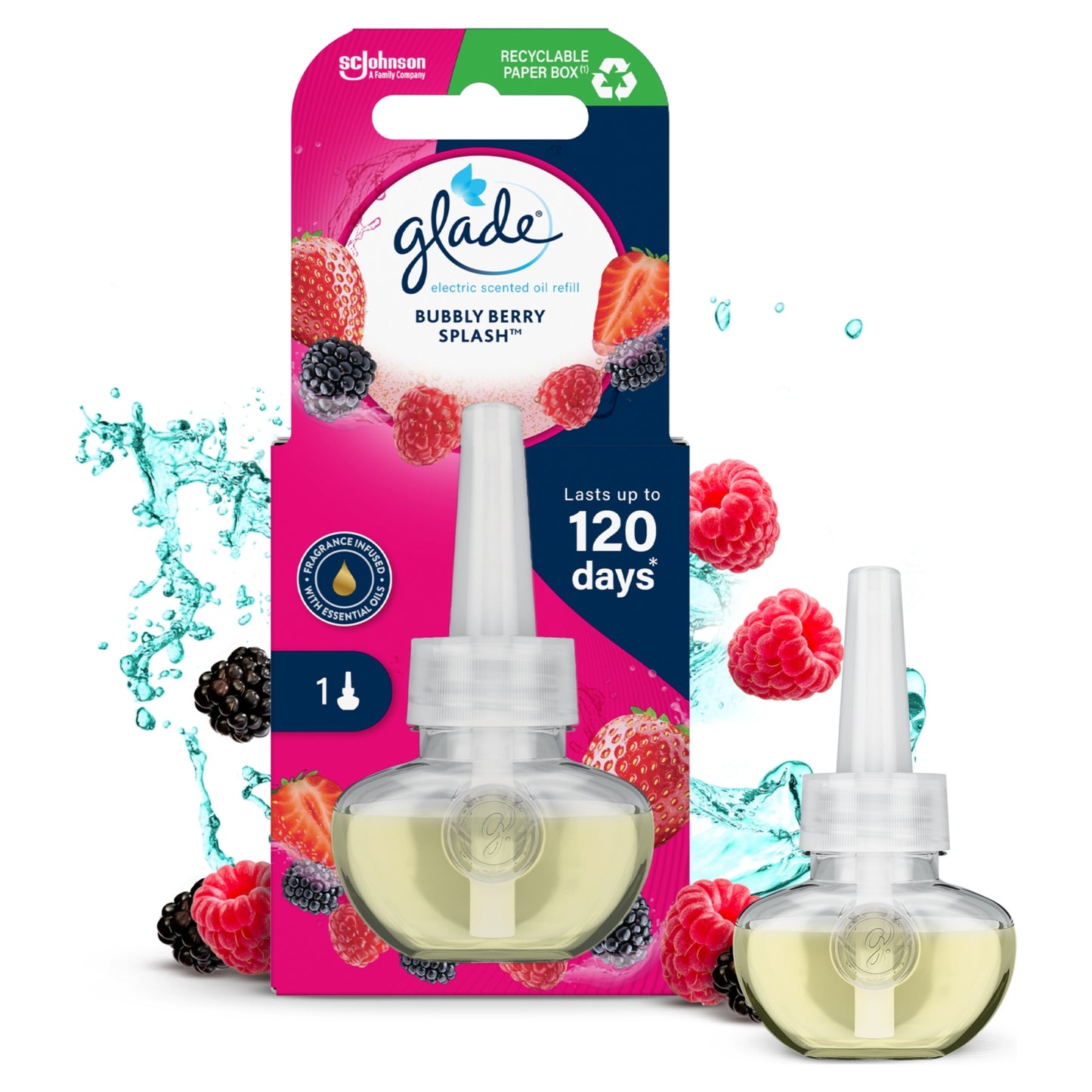 Glade Electric Scented Oil Plug In Refill Bubbly Berry Splash 20ml