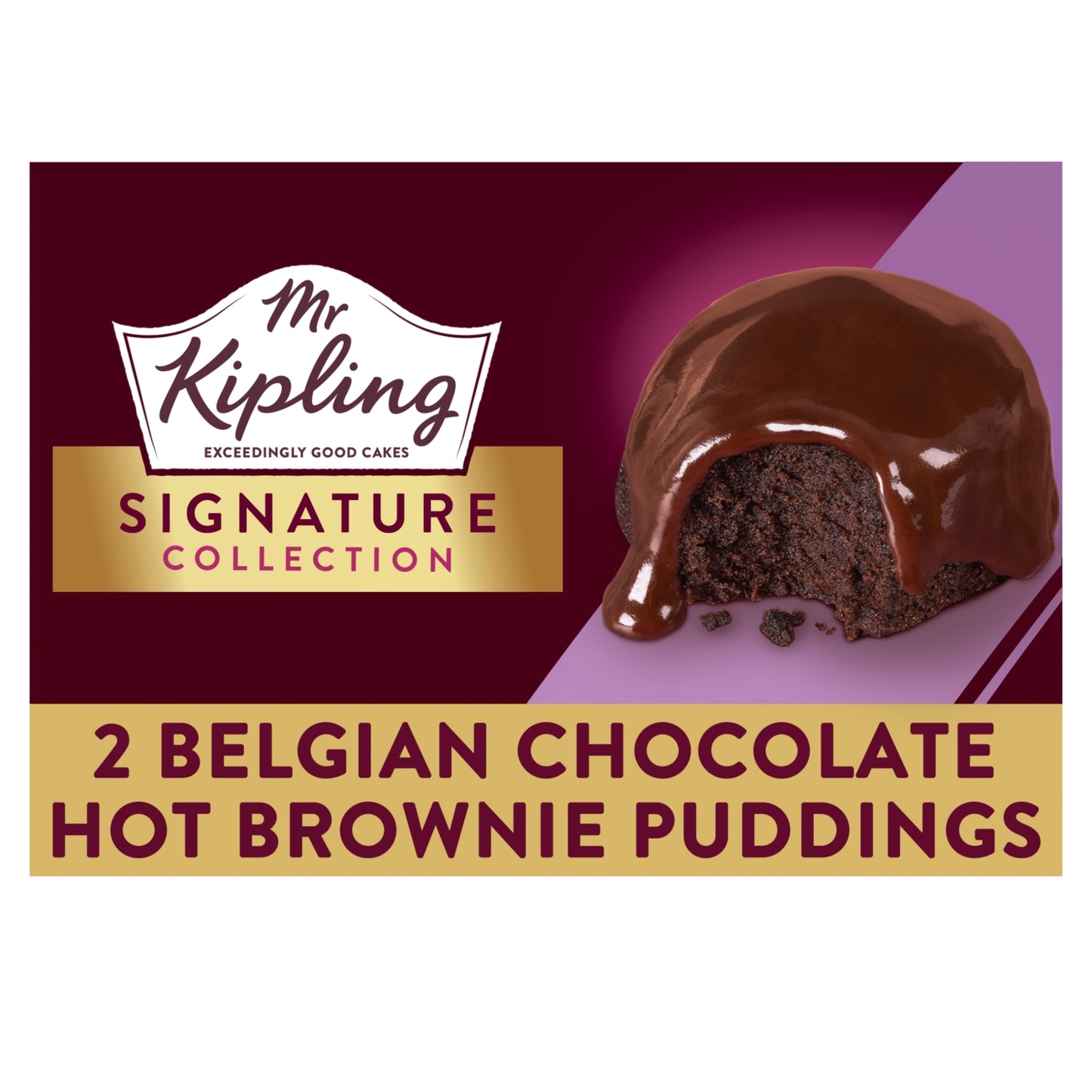 Mr. Kipling Signature Belgian Chocolate Brownie Puddings Dessert Cake 105g x 2