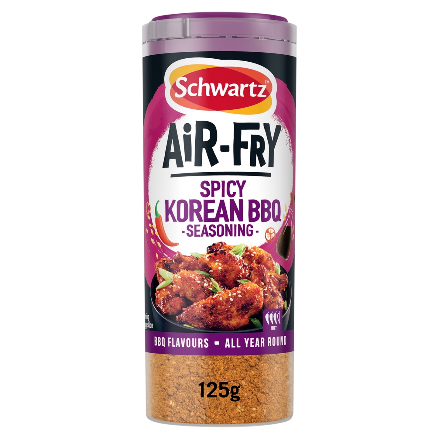Schwartz Air Fryer Spicy Korean BBQ Seasoning Drum 125g