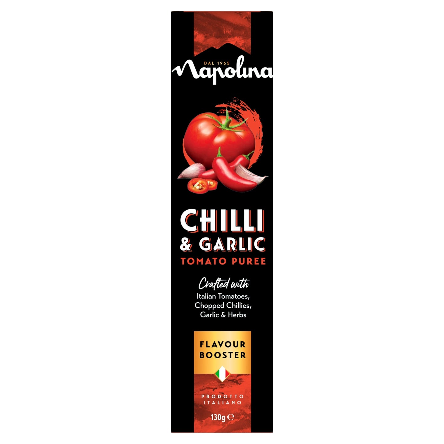 Napolina Chilli & Garlic Tomato Puree 130g
