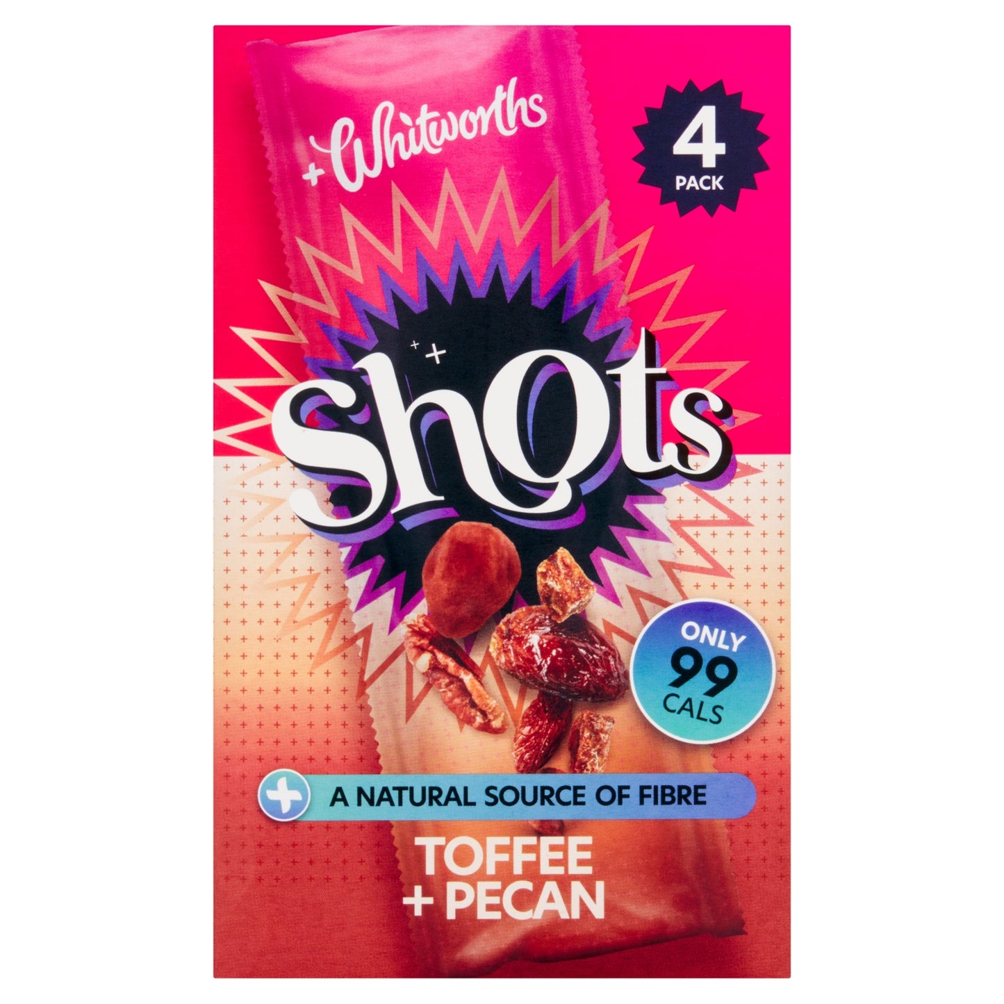 Whitworths Toffee + Pecan Shots 4 x 25g