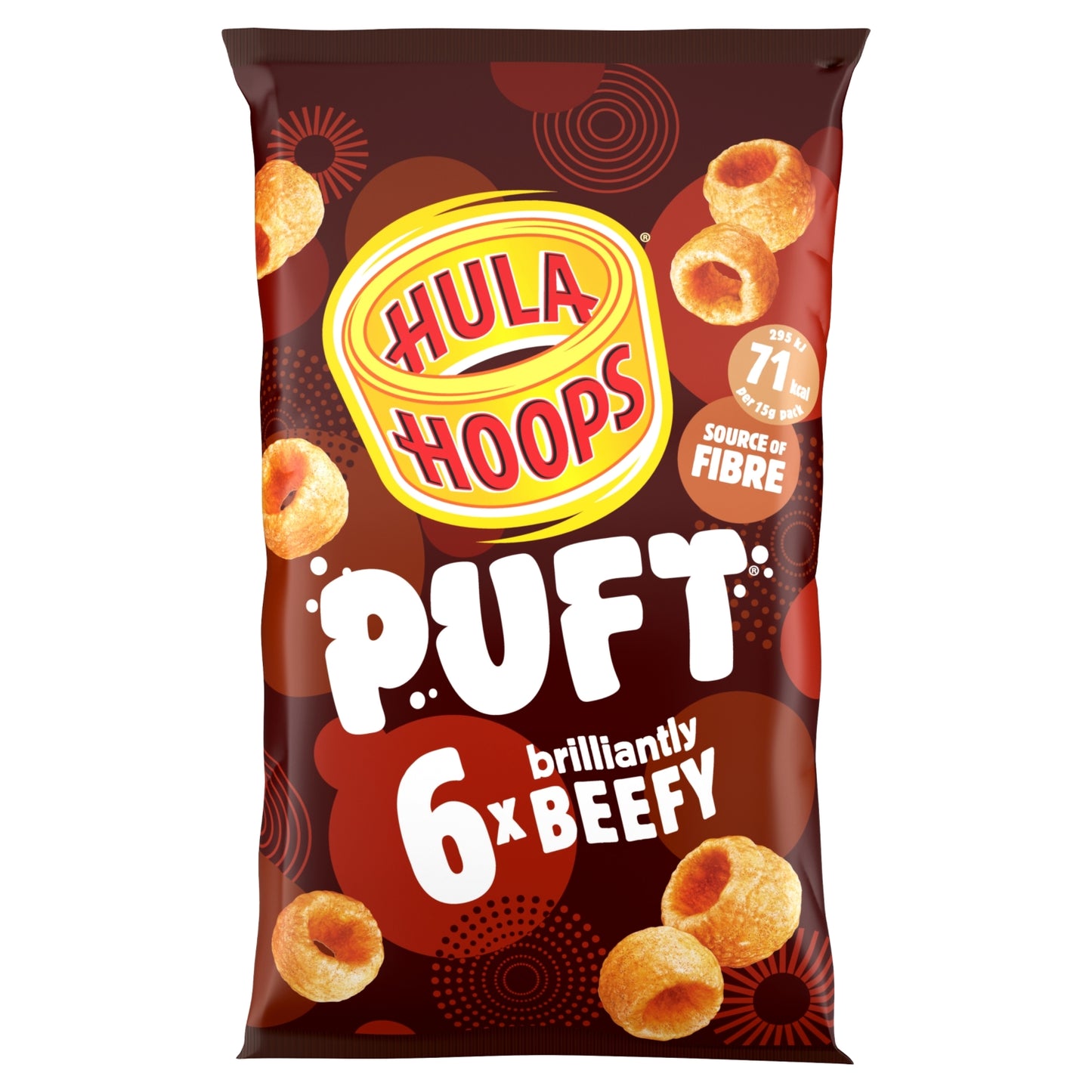 Hula Hoops Puft Beef Multipack Crisps 6 Pack