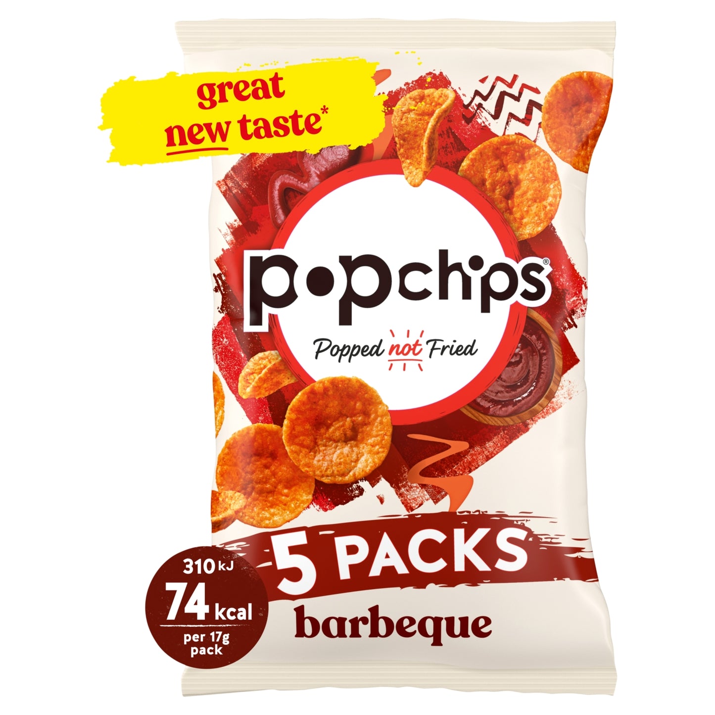 Popchips Barbeque Multipack Crisps 5 Pack