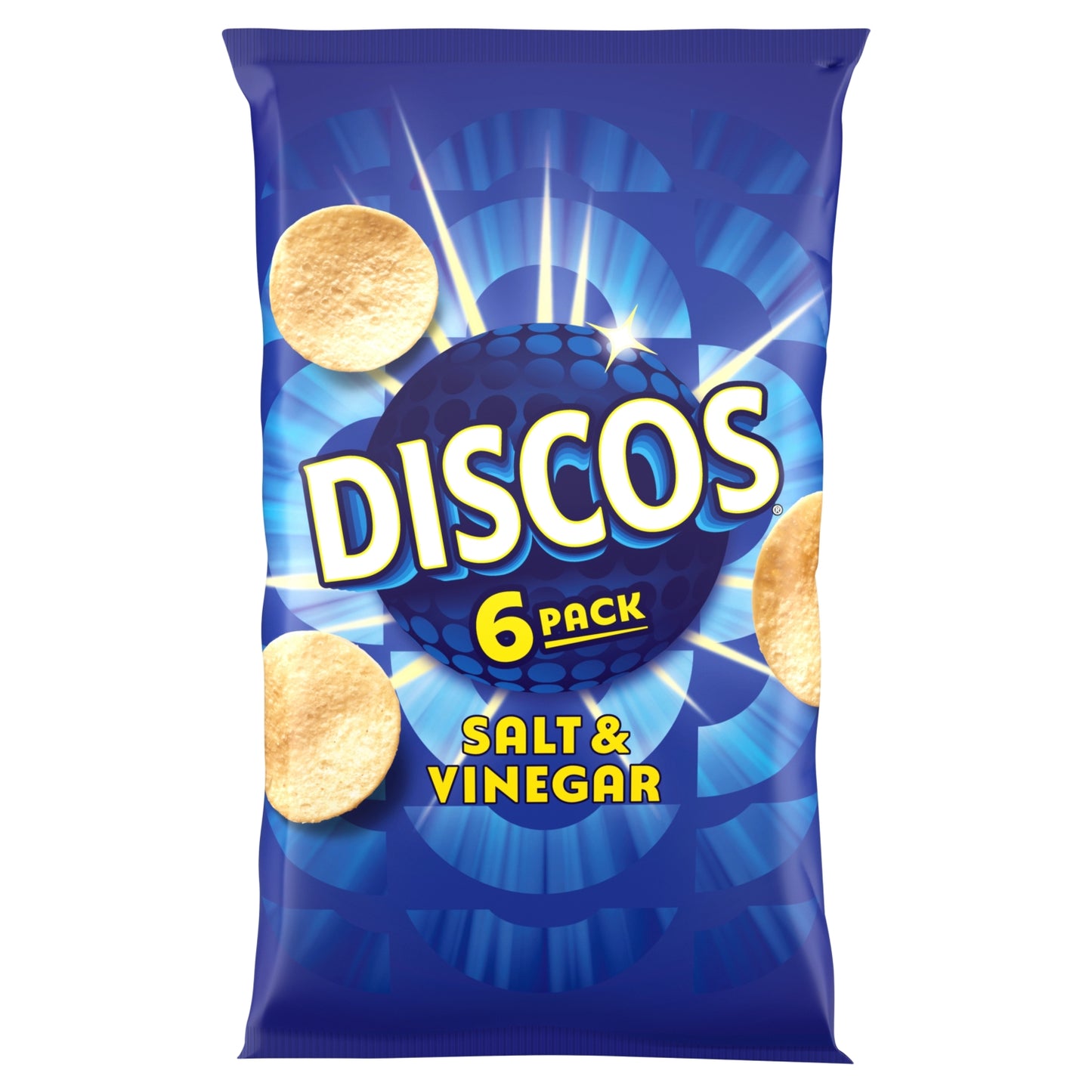 Discos Salt & Vinegar Multipack Crisps 6 Pack