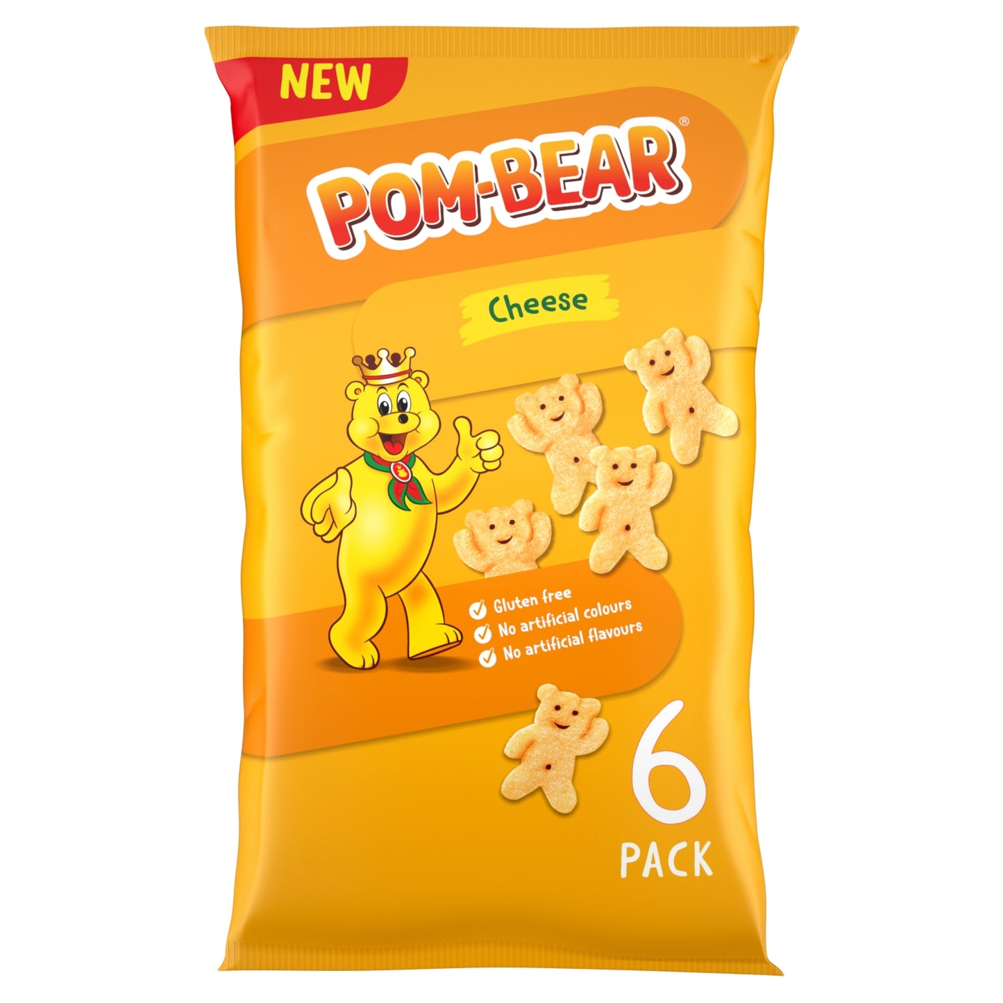 Pom Bear Cheese Multipack Crisps 6 Pack